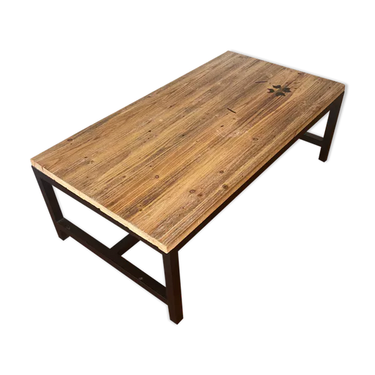 Industrial style coffee table, 130x70x35cm