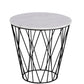 Marble Top Round Side Table, 50x50x0cm