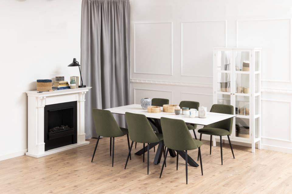 Ines Dining Chair, Loyd Fabric Olive Green 8 - 49.2x57.5x84cm