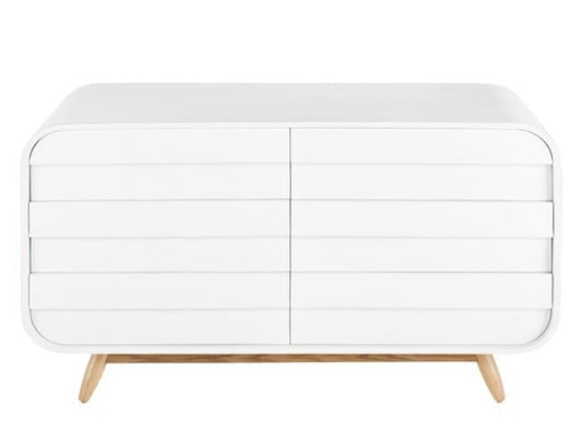 Esme Wide Chest White and Ash, 120x45x75cm