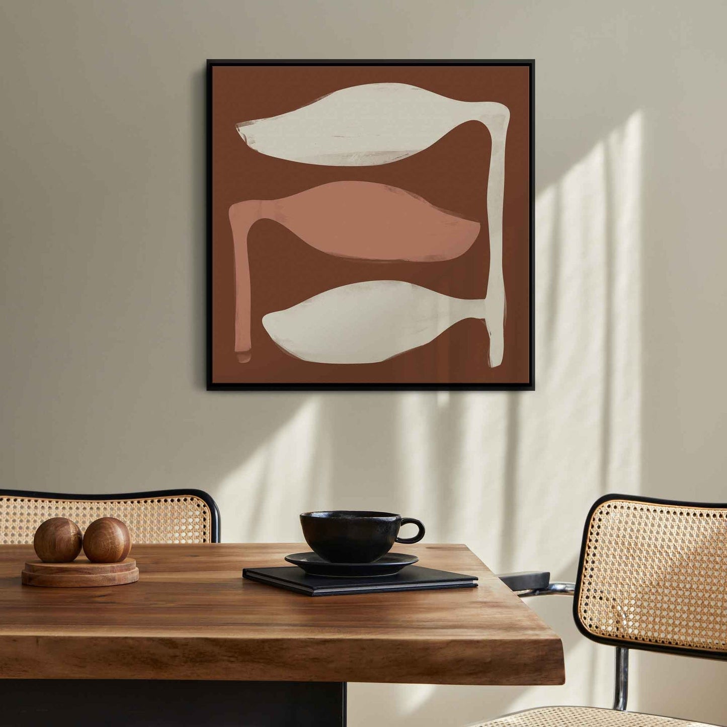 Entwined Framed Abstract Canvas Art, 61x61cm