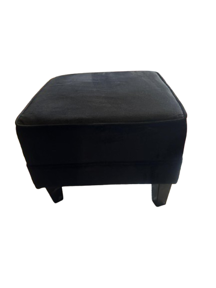 Black Ottoman, 36x50x50cm