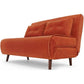 Haru Sofa Bed, Flame Orange Velvet (MADE.com), 86x120x78cm