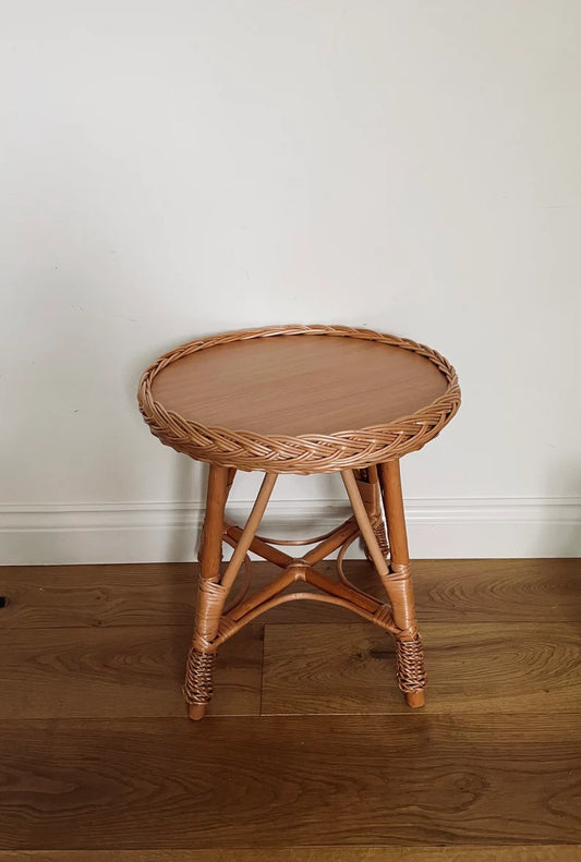 Rattan Table, 42x44cm