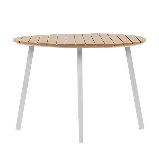 Ejder Wooded Outdoor Dining Table by Dakota, 105cm