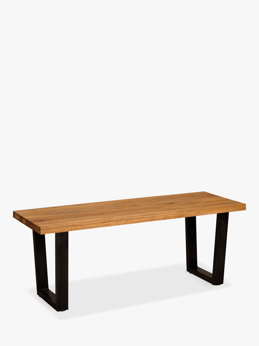 Calia 2 Seater Dining Bench, Oak, 45x117x42cm