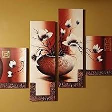 Art -Stretched and Framed Floral Oil Paintings on Canvas, 104x70cm