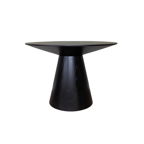 Lotus Dining Table, Black Stained Oak, 110x110x75cm