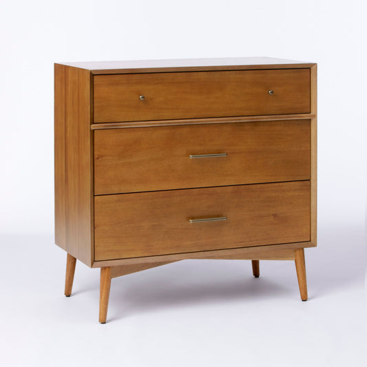 Mid-Century 3-Drawer Kids Dresser 36"