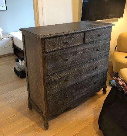 Classic Chest in Charcoal wash, 110x105x50cm