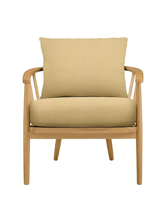 Frome Armchair in Oak & Linen, 75x86x81cm