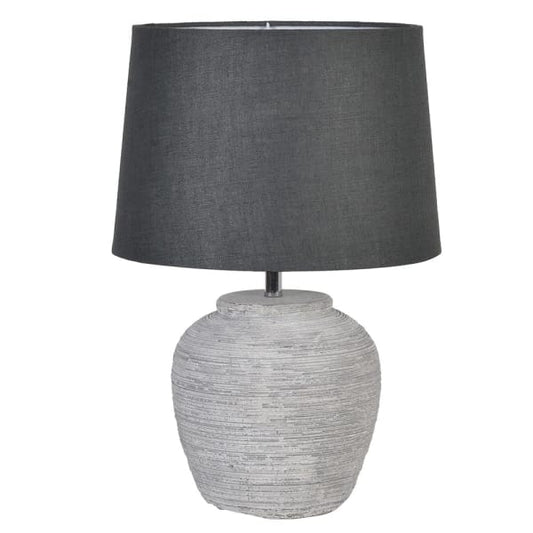 Distressed Stone Effect Lamp with Shade, 30x44cm