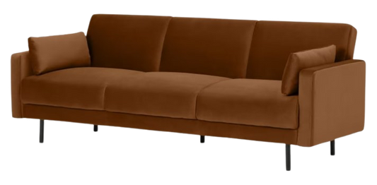 Delphi Click Clack Sofa Bed - Cinnamon Velvet