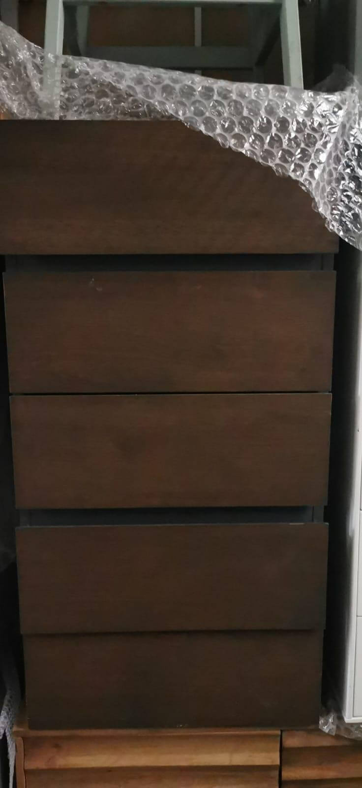 Tallboy in Walnut, 55x110x45cm