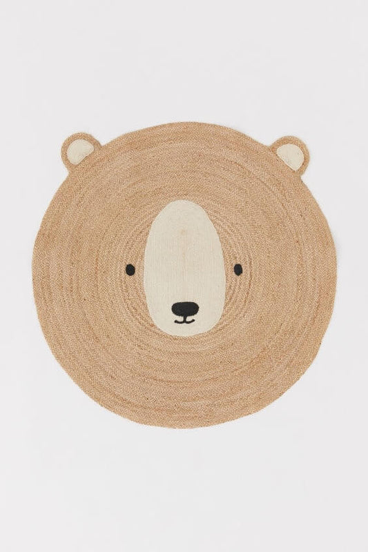 Round jute rug, 100cm