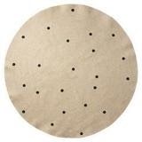 Ferm Living Jute Carpet Black Dots, 130cm