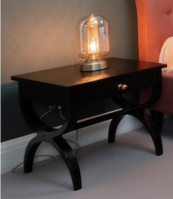 Black Bedside Table
