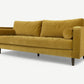 Ochre 3 seater Mid Century, 95x225x55cm