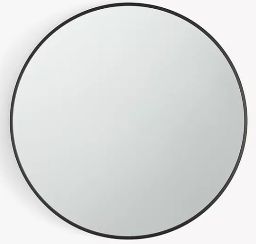 Thin Metal Frame Round Wall Mirror 65cm