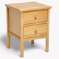 JOHN LEWIS & PARTNERS WILTON 2 DRAWER BEDSIDE TABLE SOLID WOOD, 32x31.2x55cm