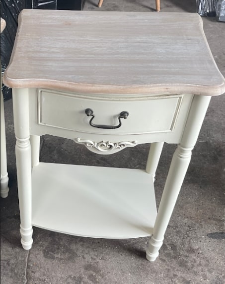 1 Drawer White Bedside Table, 50x35x70cm