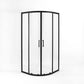 Milano Nero - Black Quadrant Shower Enclosure with Tray - 760mm