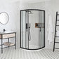 Milano Nero - Black Quadrant Shower Enclosure with Tray - 760mm