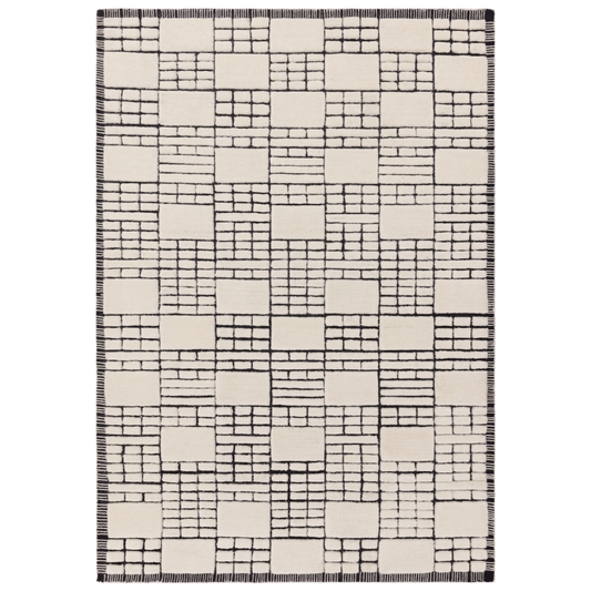 Empire 200x290cm Cream/Black Rug