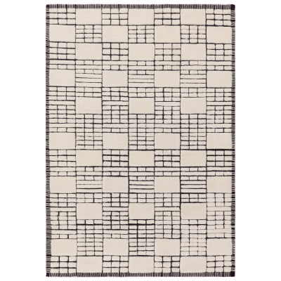 Empire Cream Black Rug, 160x230cm