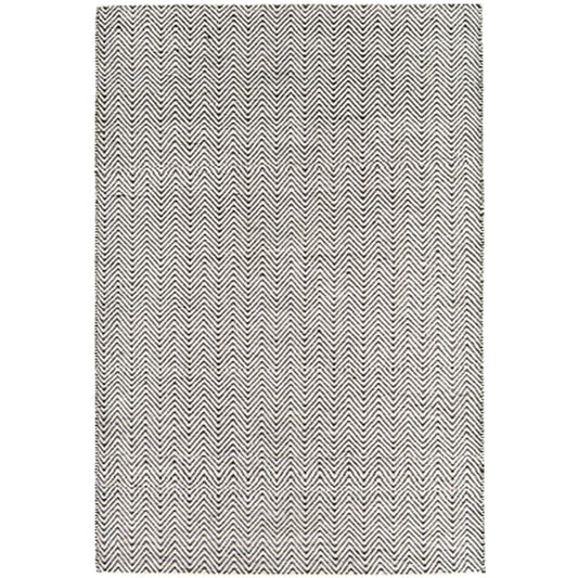 Ives Hand Wooven Rug, Black and white, 160x230cm