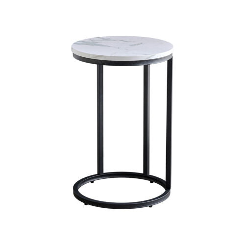 C Shaped Side Table Metal Frame