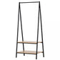 2-Tier Garment Rack Storage Shelves Metal Coat Shoes Clothes Stand Open Wardrobe
