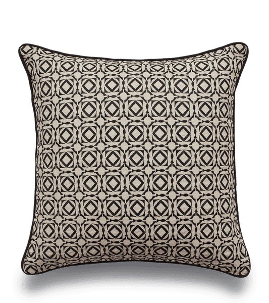 Shiro Cushion Cover - Black/Natural
