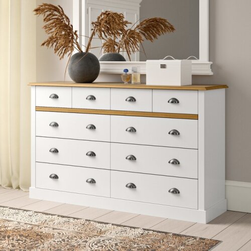 Steens Sandringham 4+6 Drawer Chest Of Drawers, 90x140x40cm