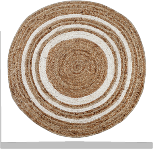Foster Hand Braided Beige Rug, 90cm