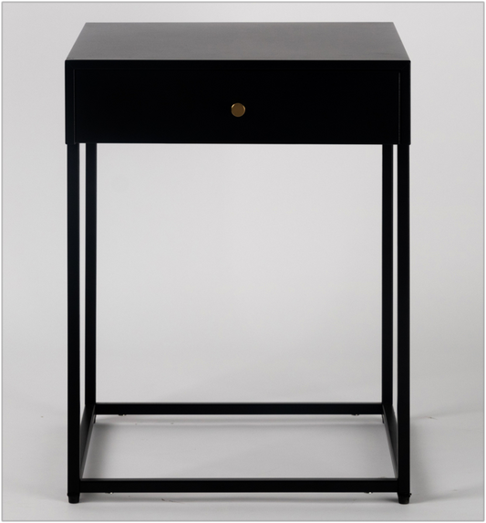 Verona 1 Drawer Bedside Table, 55x43x41cm
