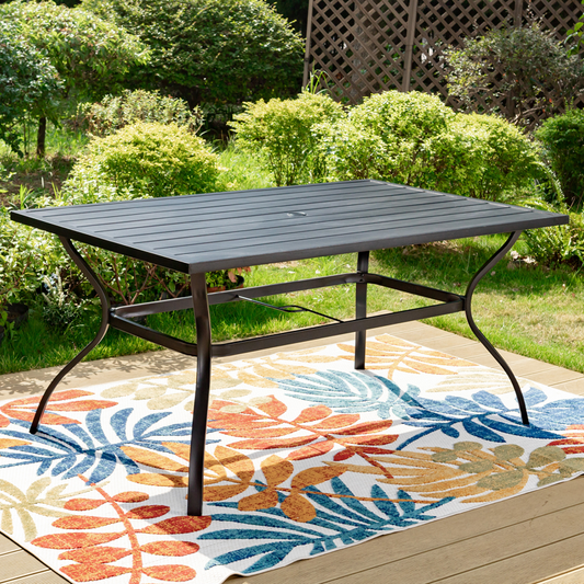 Leigh Steel Dining Table, 71.12x96.52x152.4cm