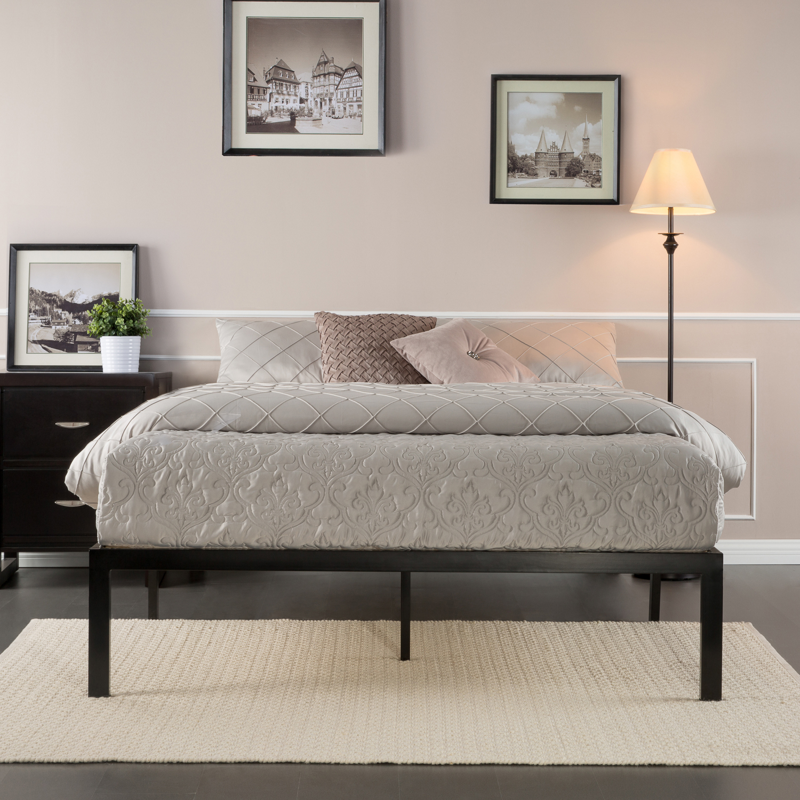 Wickford Minimalist Metal Bed Frame, Kingsize 5'0, 200x150x35.5cm