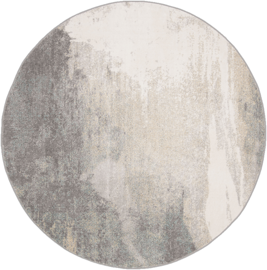 Tiberius Grey/Beige Rug, Round 200cm