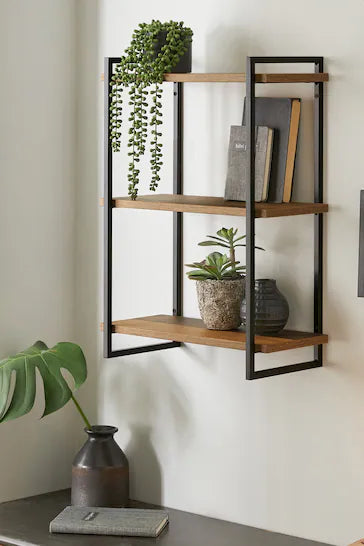 Dark Bronx 3 Tier Wall Shelves