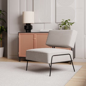 Hadlee Sherpa Chair Ivory