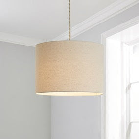 Luna Drum Shade Natural 28cm