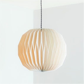 Origami Round 34cm Easy Fit Pendant Wht