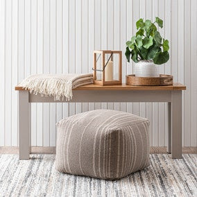 Cropston Stripe Cube, 30x43x43, Natural
