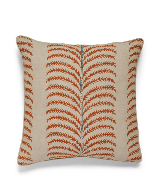 Areca Cushion Cover - Dirty Orange / Airforce Blue