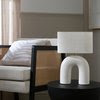 Habitat Wishbone 37cm Ceramic Table Lamp - White & Cream