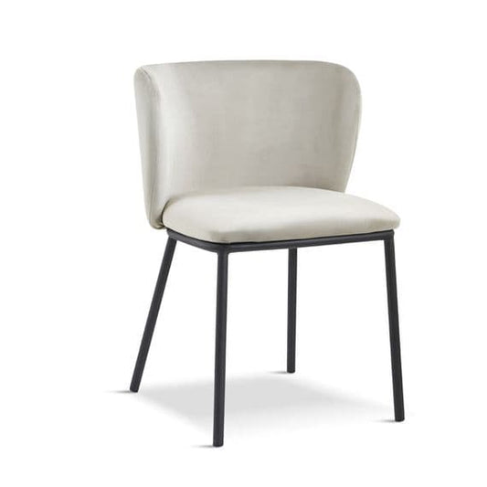 Mandy Velvet Dining Chair Light Grey-Crib 5