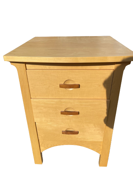 3 Drawer Bedside Table, 70x48x45cm