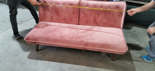 Pink Sofa bed 2 seats, 80x170x90cm