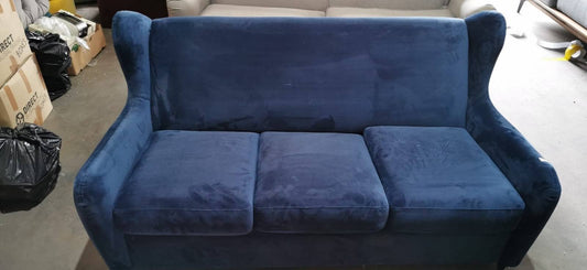 Made.com Blue Navy Sofabed, 3 Seater, 85x185x95cm
